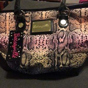 Faux Snake Skin Betsey Johnson Tote